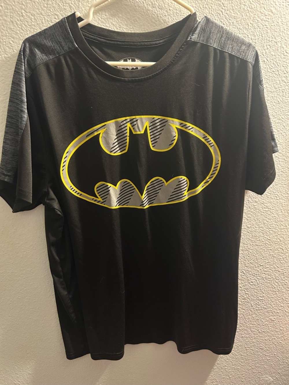 Batman Black Tee with Yellow Emblem
